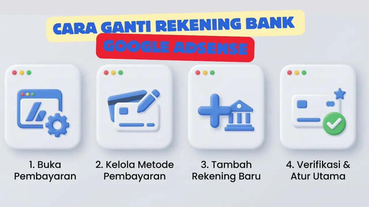 Cara Ganti Rekening Bank Google AdSense (Panduan Lengkap 2026) Cara Ganti Rekening Bank Google AdSense 2026